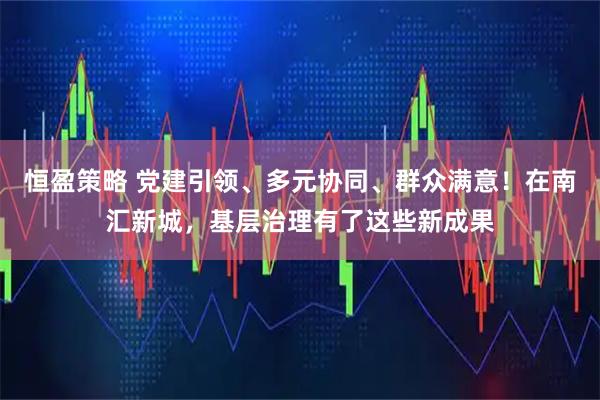 恒盈策略 党建引领、多元协同、群众满意！在南汇新城，基层治理有了这些新成果